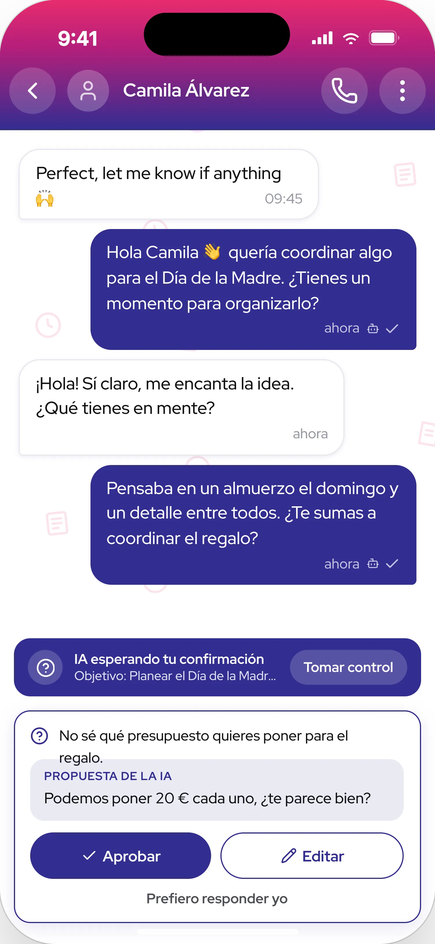 AI runs the chat